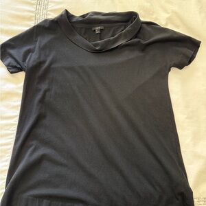 COS Silk Black Short Sleeve Top